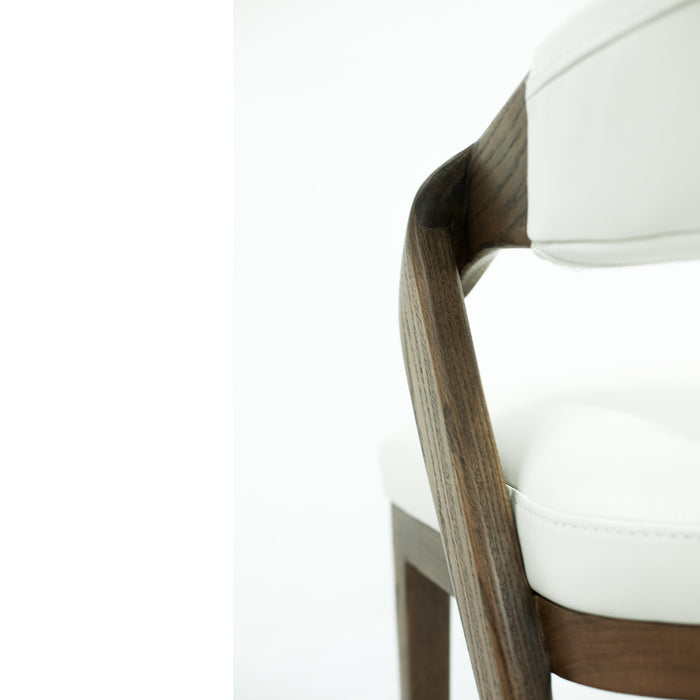 Leather Wave Counter Stool