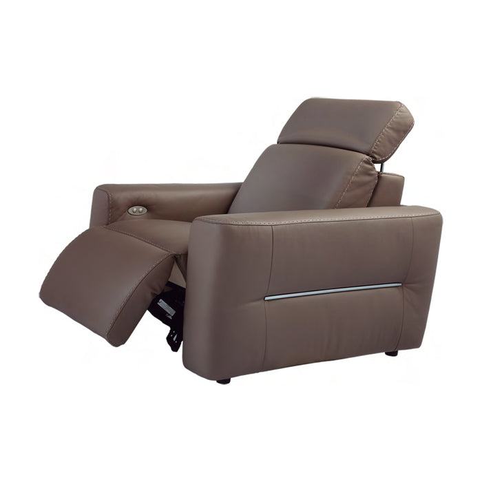 Cliff Genuine Leather Power Recliner
