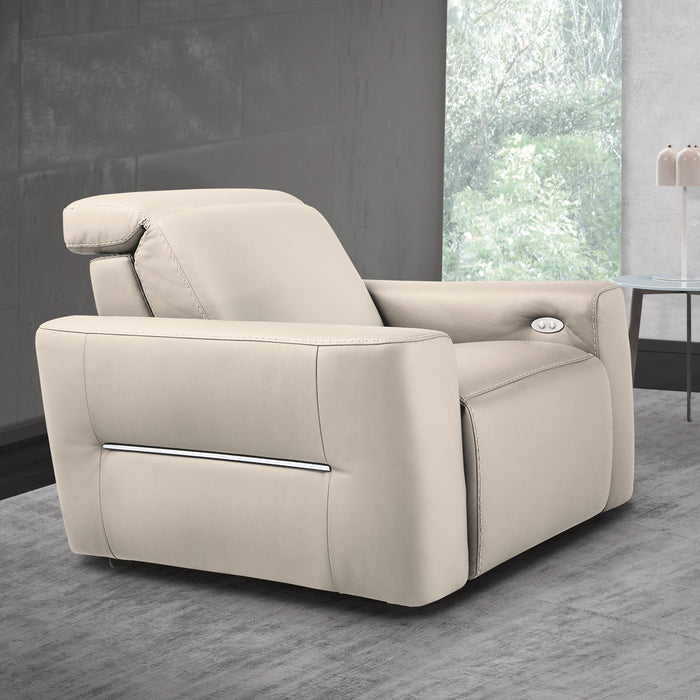 Cliff Genuine Leather Power Recliner
