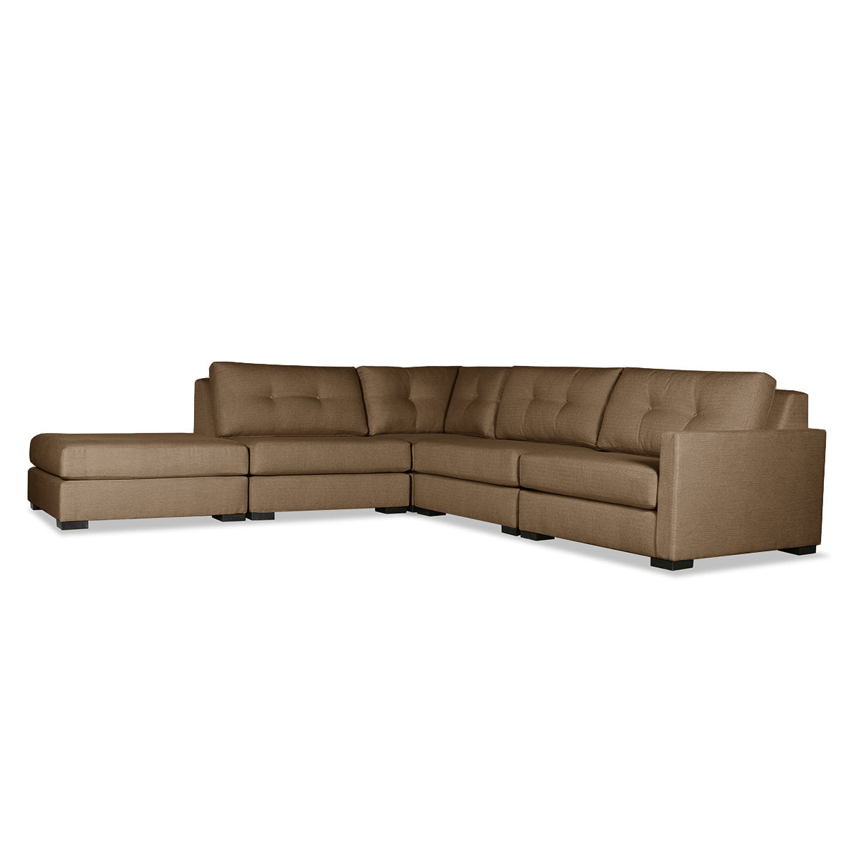 Chester Buttoned Modular 5-Piece with Ottoman Sectional