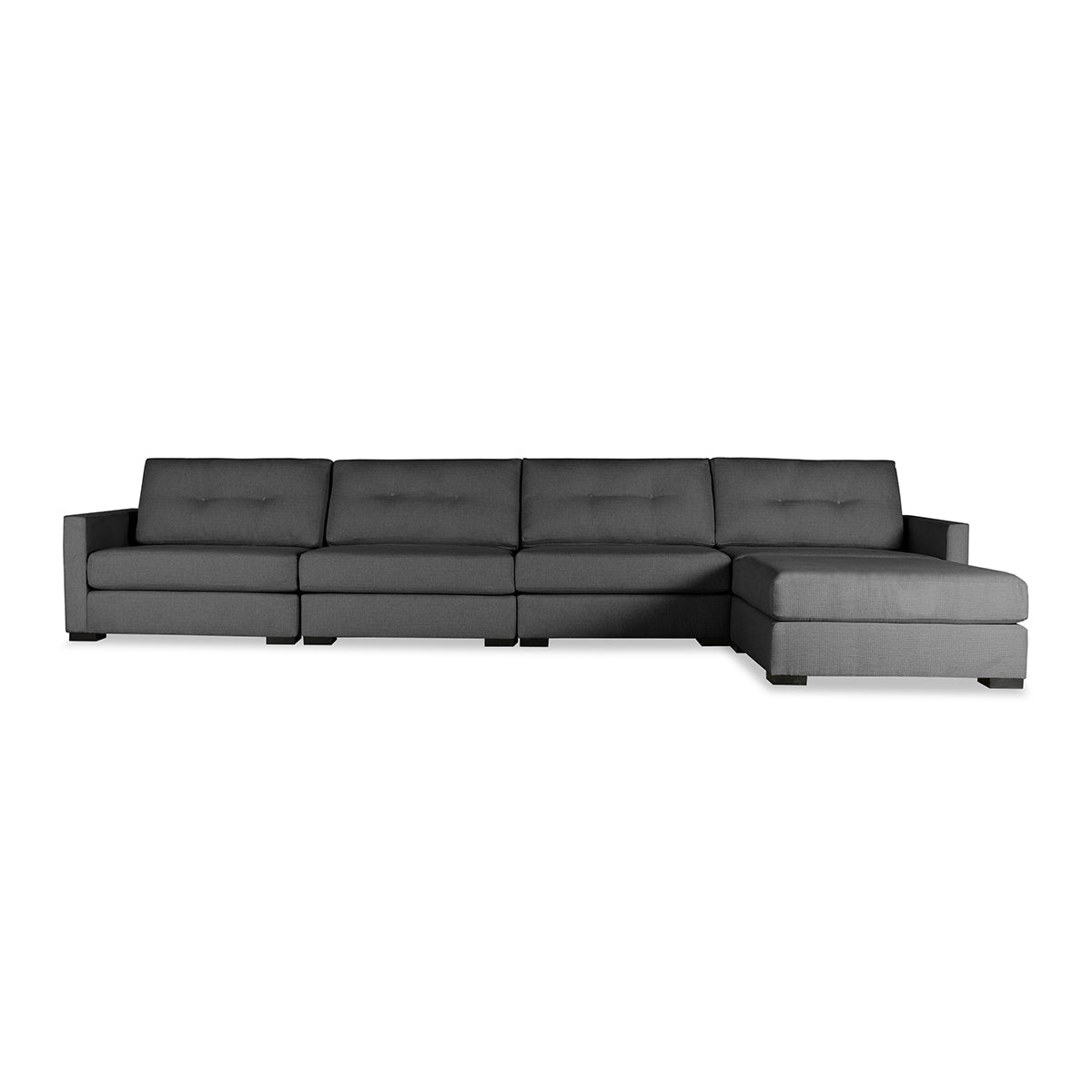 Chester Buttoned Modular 5-Piece with Ottoman Sectional