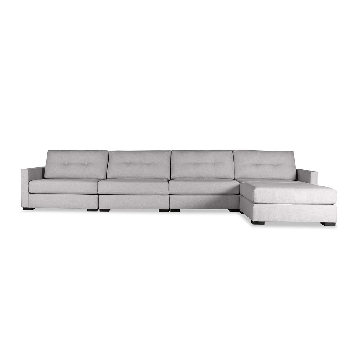 Chester Buttoned Modular 5-Piece with Ottoman Sectional