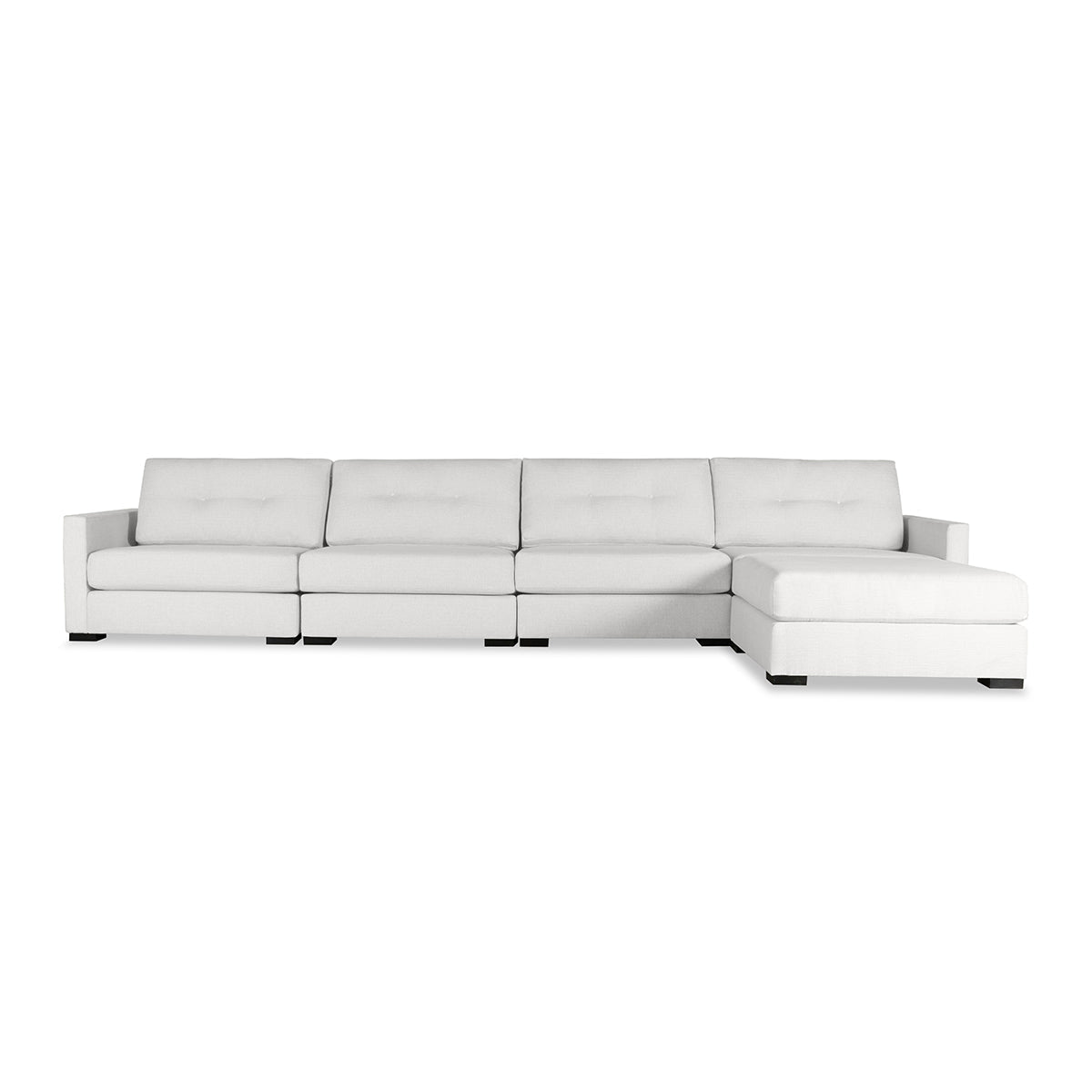 Chester Buttoned Modular 5-Piece with Ottoman Sectional