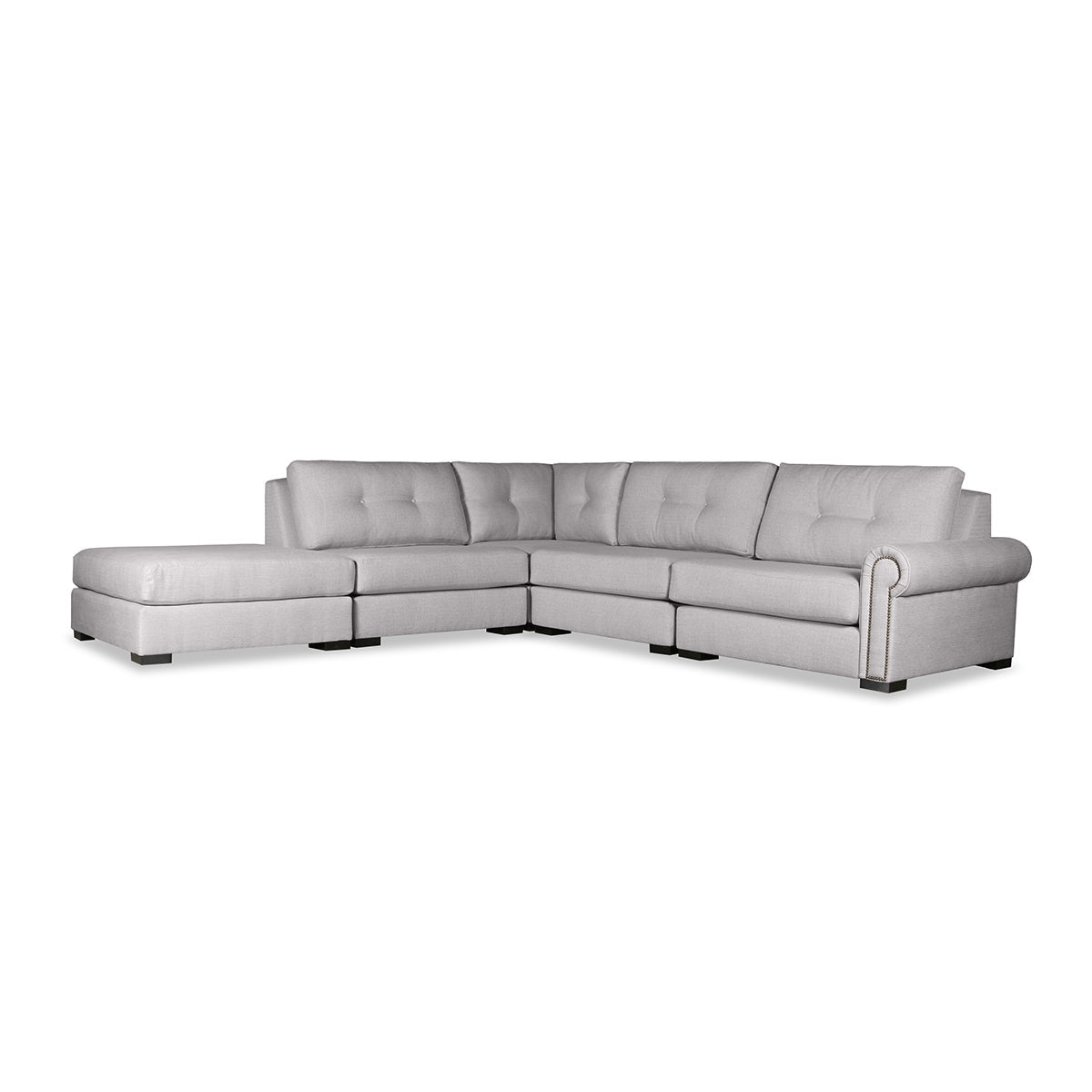 Sylviane Buttoned Modular 5-Piece with Ottoman Sectional