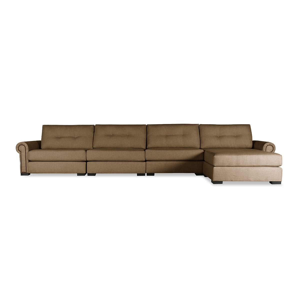 Sylviane Buttoned Modular 5-Piece with Ottoman Sectional