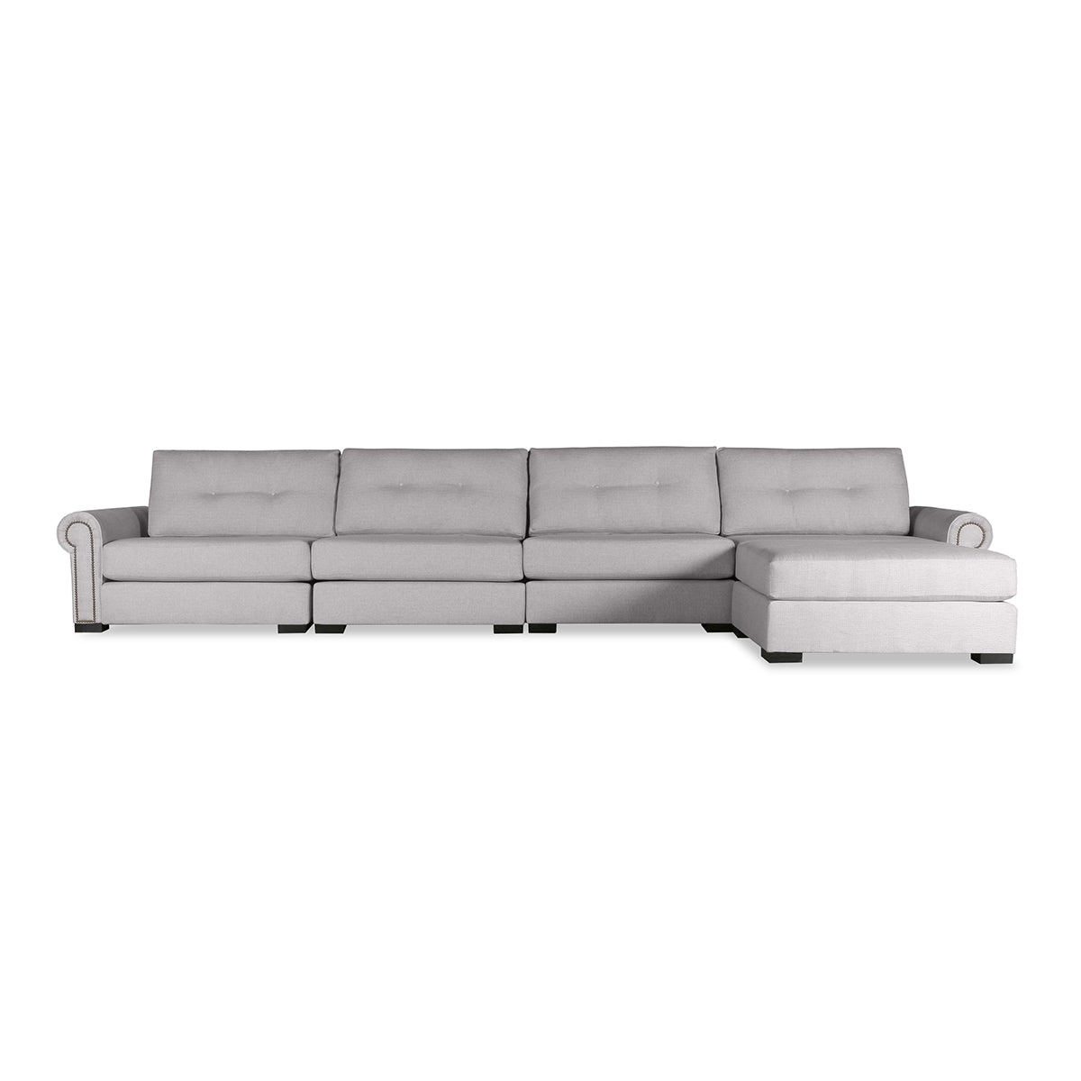 Sylviane Buttoned Modular 5-Piece with Ottoman Sectional