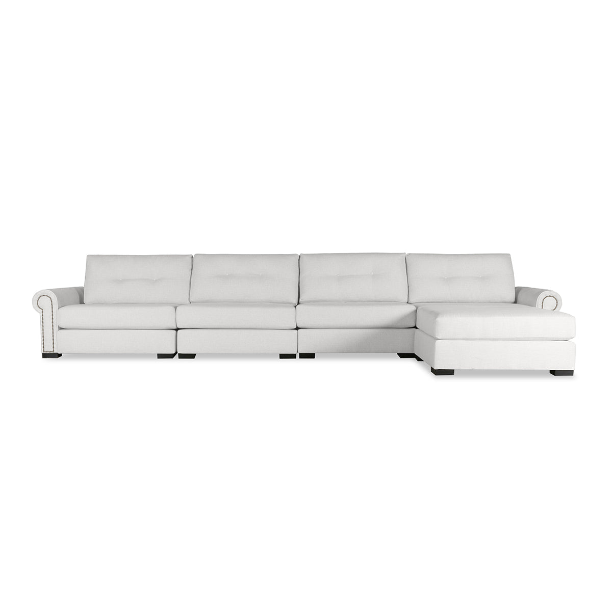 Sylviane Buttoned Modular 5-Piece with Ottoman Sectional