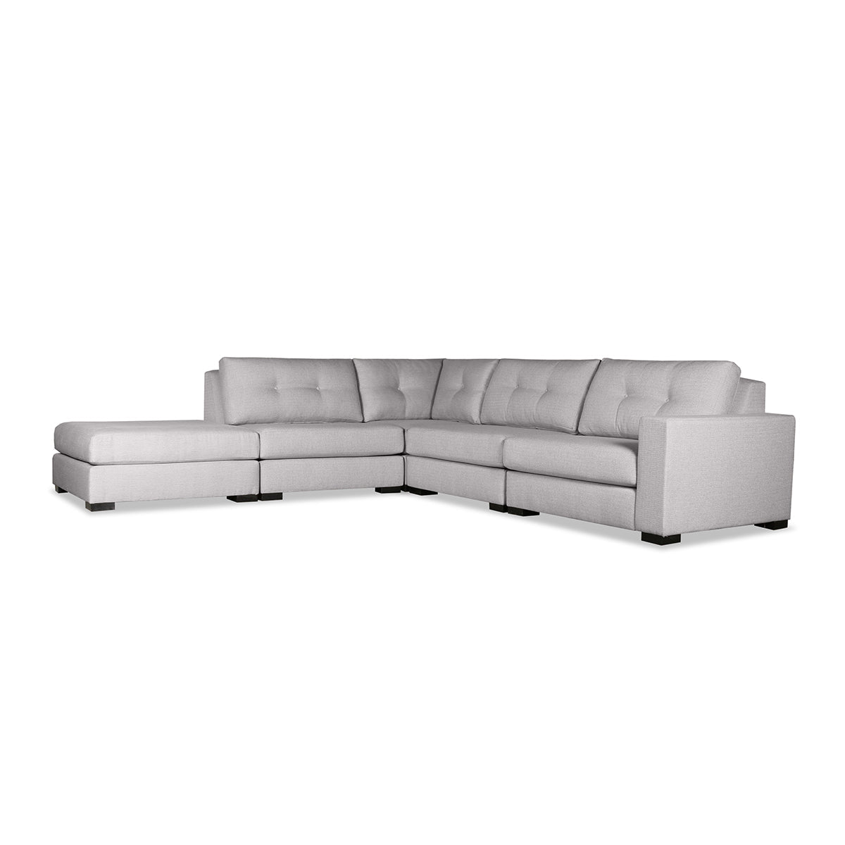 Veranda Buttoned Modular 5-Piece with Ottoman Sectional