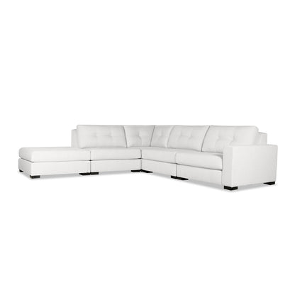 Veranda Buttoned Modular 5-Piece with Ottoman Sectional