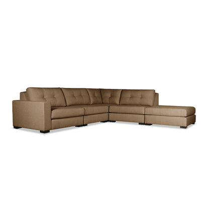 Veranda Buttoned Modular 5-Piece with Ottoman Sectional