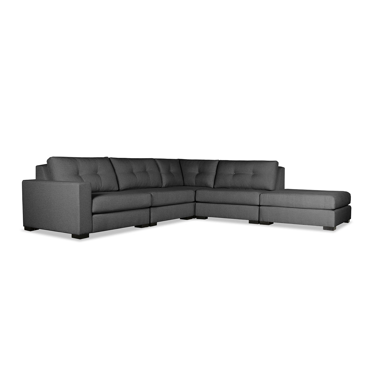 Veranda Buttoned Modular 5-Piece Sectional