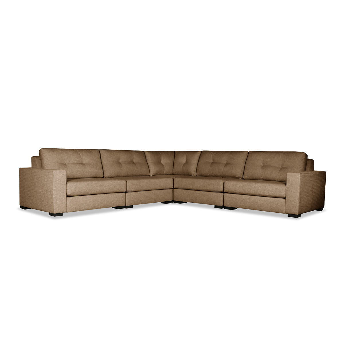 Veranda Buttoned Modular 5-Piece with Ottoman Sectional