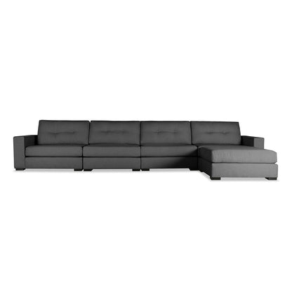 Veranda Buttoned Modular 5-Piece with Ottoman Sectional