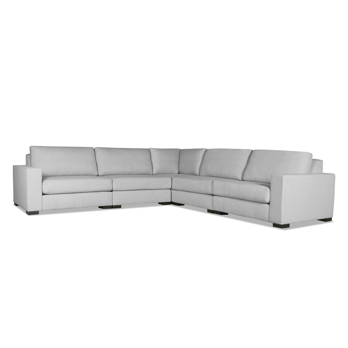 Veranda Buttoned Modular 5-Piece with Ottoman Sectional