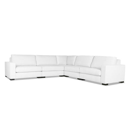 Veranda Buttoned Modular 5-Piece with Ottoman Sectional